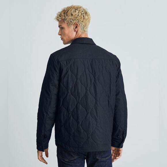 EVERLANE The ReNew Quilted Liner Jacket in Navy Blue Warm Pockets Medium NEW - Picture 3 of 9